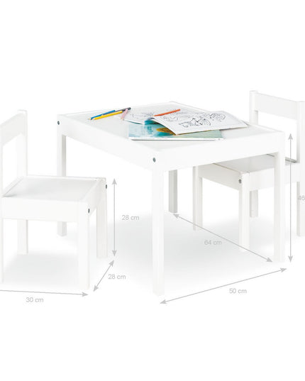 Kindertafel en stoel set 'Sina', 3 delig