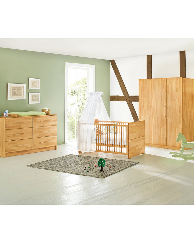 Startset 'Natura' extra breed groot3 delen: ledikant, extra brede commode, grote kledingkast