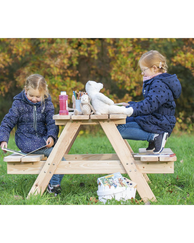 Kinderpicknickbank 'Nicki für 4 Maxi' naturel