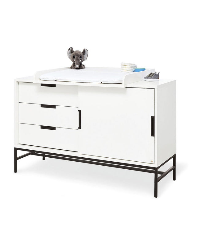 Startset 'Steel' extra breed groot3 delen: ledikant, extra brede commode, grote kledingkast