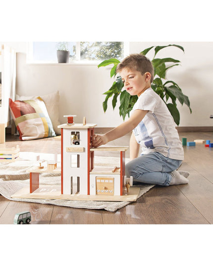 Brandweerkazerne 'Ben' incl. accessoires hout