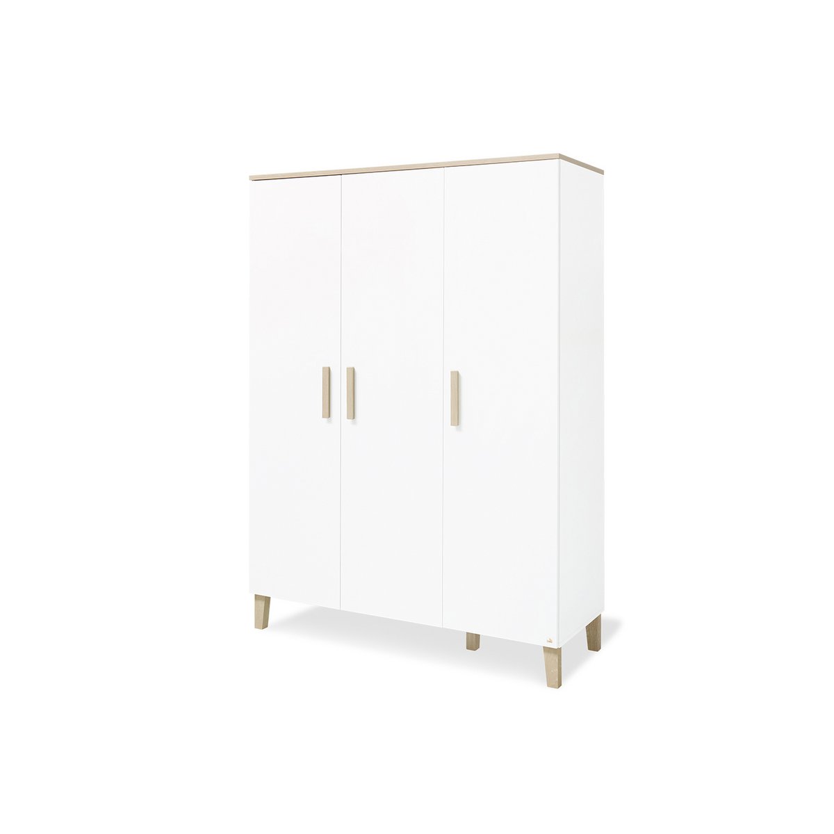 Startset 'Lumi' breed groot3 delen: ledikant, brede commode, grote kledingkast
