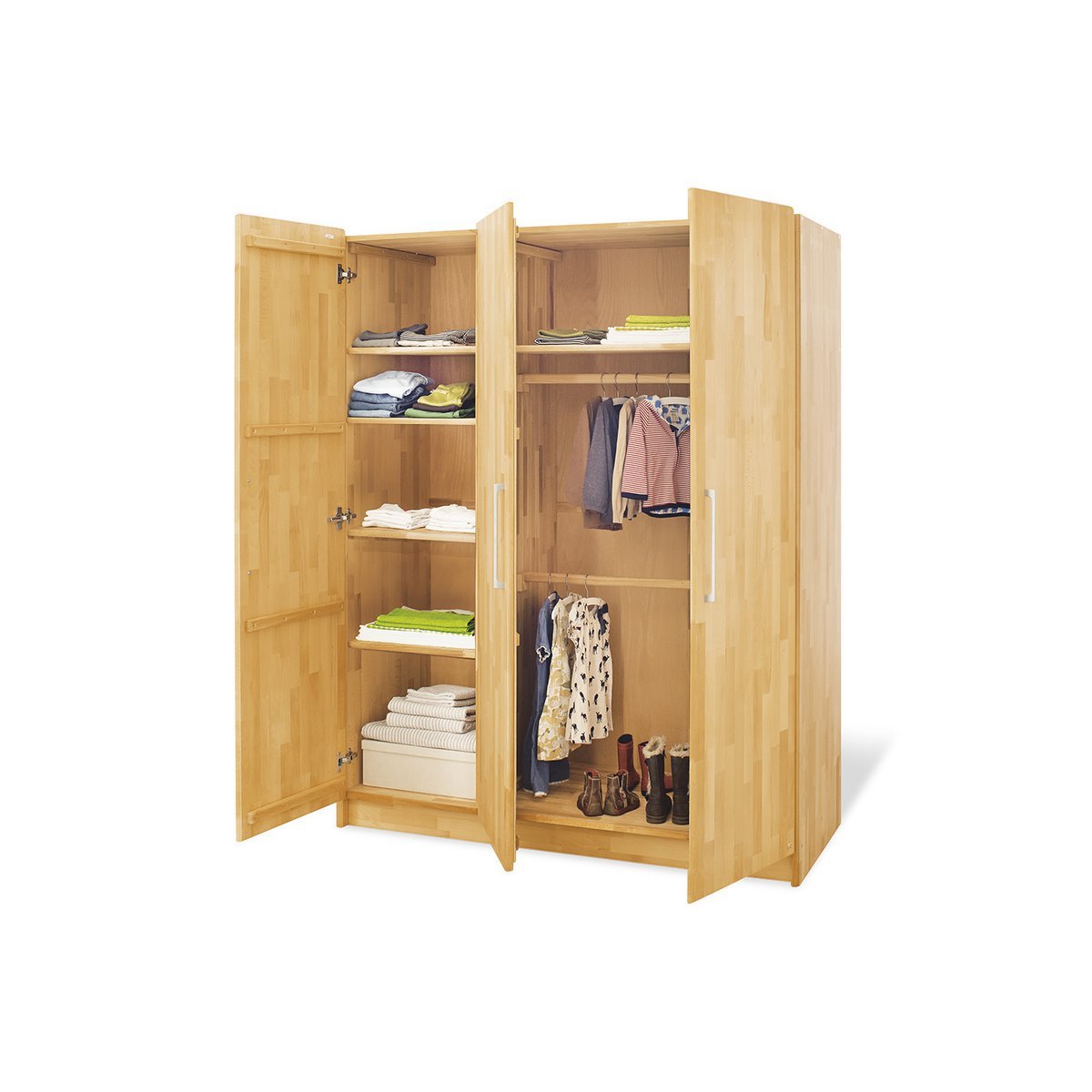 Startset 'Natura' extra breed groot3 delen: ledikant, extra brede commode, grote kledingkast