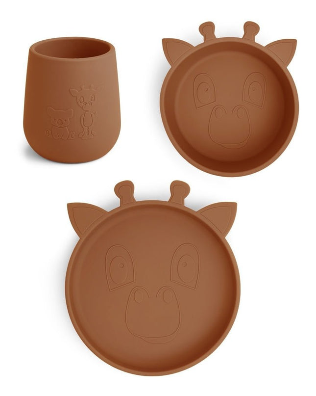 Judi siliconen dinerset 3-pack Giraf