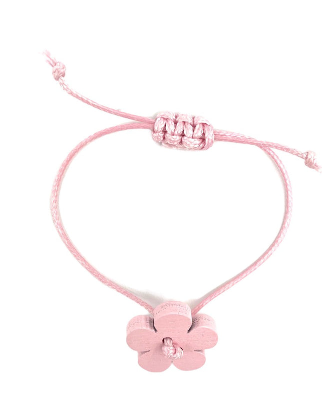 Luna-Leena kinderarmband bloei roze - handgemaakt in Nepal