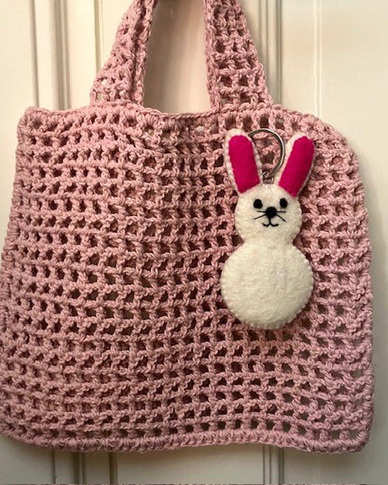 Luna -Leena Bag Kids - Light Pink - Organic Cotton - Hand Haak in Nepal