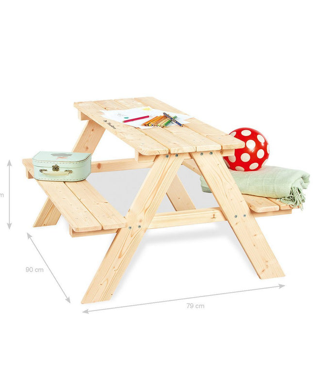 Kinderpicknickbank 'Nicki für 4', naturel