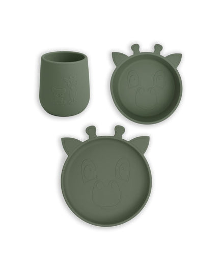 Judi siliconen dinerset 3-pack Giraf