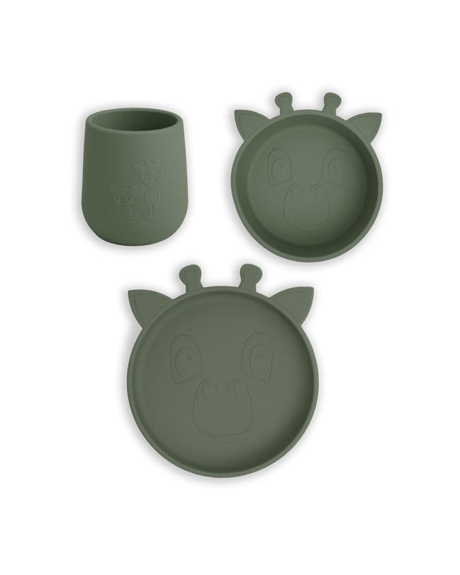 Judi siliconen dinerset 3-pack Giraf