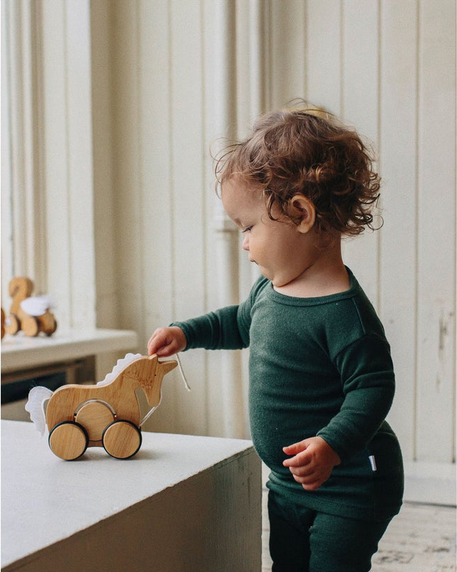 Kinderfeets bamboe trekfiguur Eenhoorn