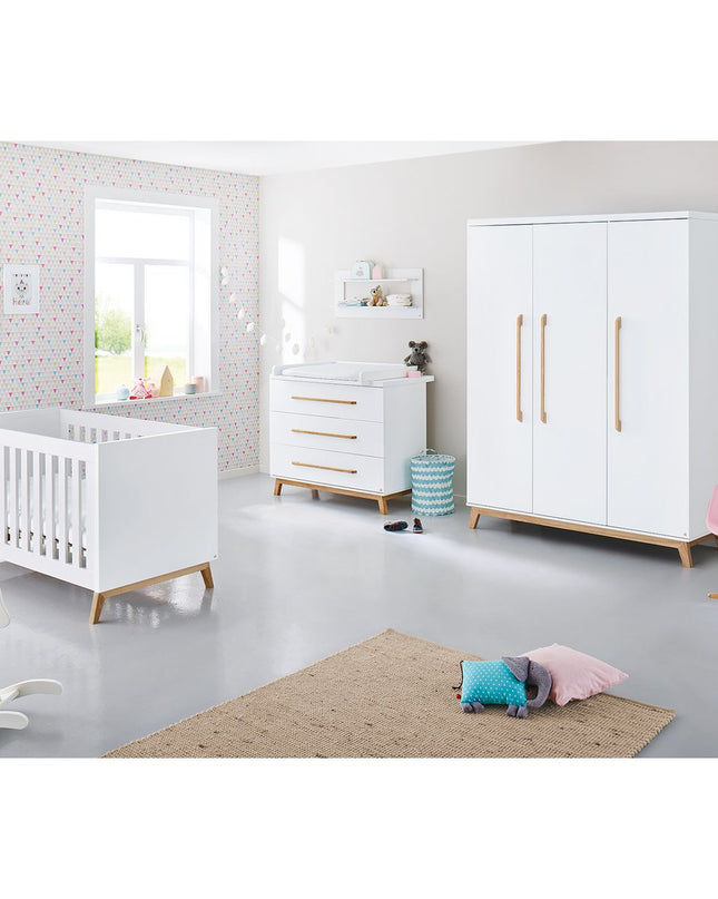 Startset 'Riva' breed groot3 delen: ledikant, brede commode, grote kledingkast