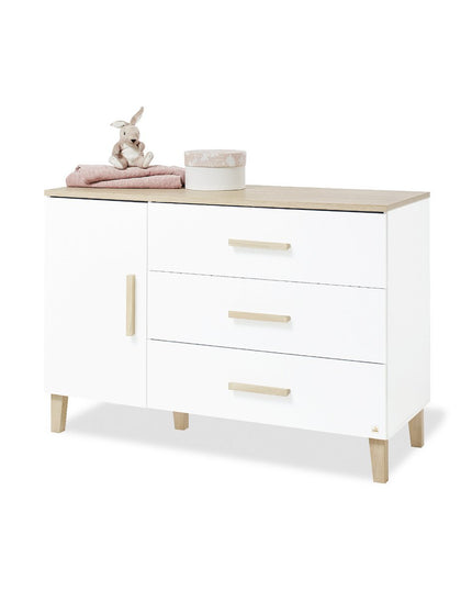 Startset  'Lumi' extra breed3 delen: ledikant, extra brede commode, 2-deurs kledingkast