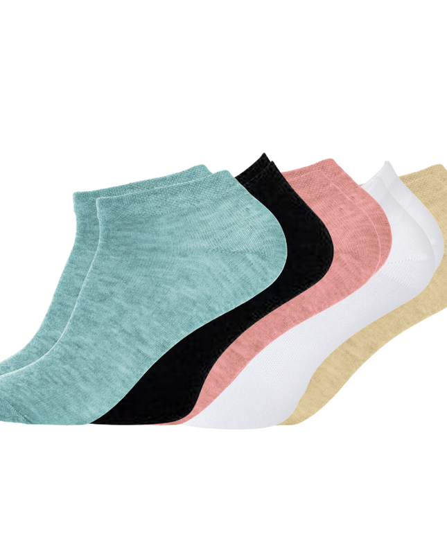 green-goose Bamboe Dames Enkelsokken - 5 Paar - Maat 35-42 - 95% bamboe - dames