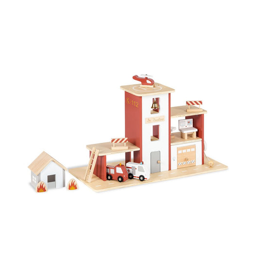 Brandweerkazerne 'Ben' incl. accessoires hout