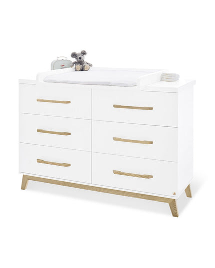 Startset 'Hilda & Riva' extra breed, wit3 delen: huisbed, extra brede commode, 2-deurs kledingkast