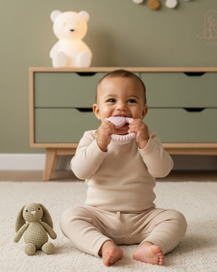 BEAR | Soft Silicone Teething Toy | BLUSH  |  Bijtring