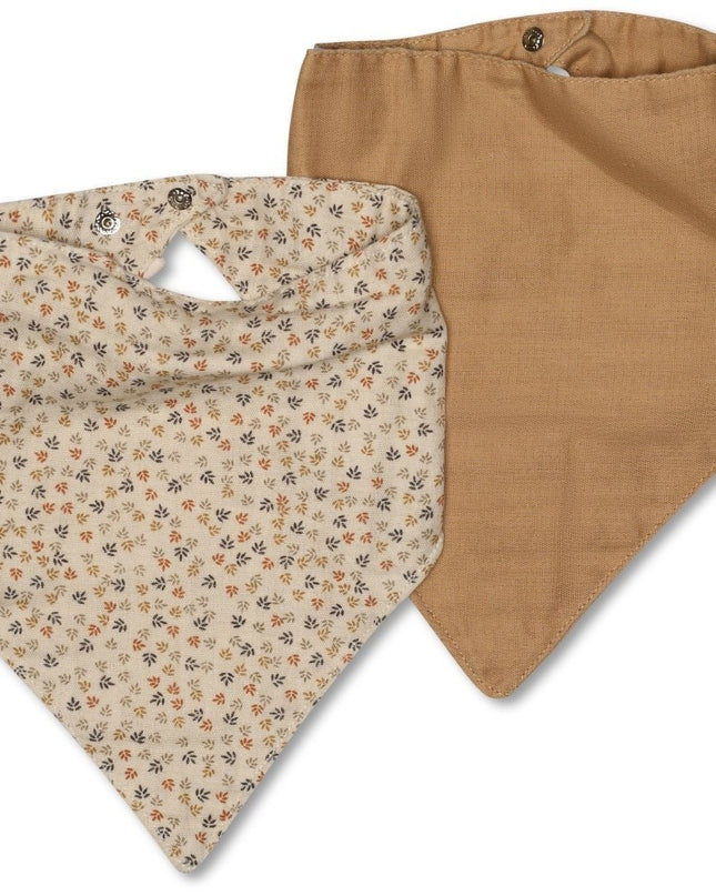 Villads slabbetje 2-pack-mix blad/ijskoffie