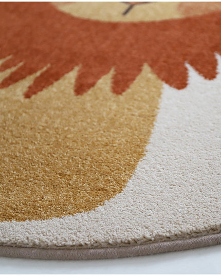 Rond Kinder Tapijt Small Lion Tiaggo vloerkleed – OEKO-TEX-gecertificeerd