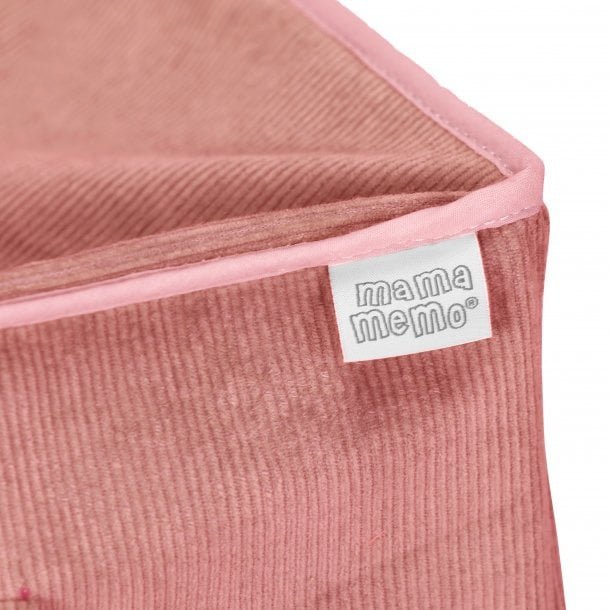 Reiswieg met dekbed en kussen, Roze corduroy