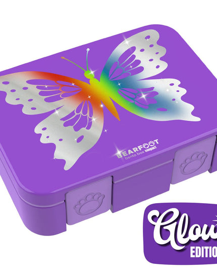 Butterfly GLOW Lunch Box with Compartments, Leak-Proof