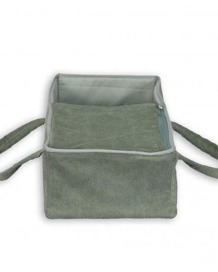Reiswieg met dekbed en kussen, mint corduroy