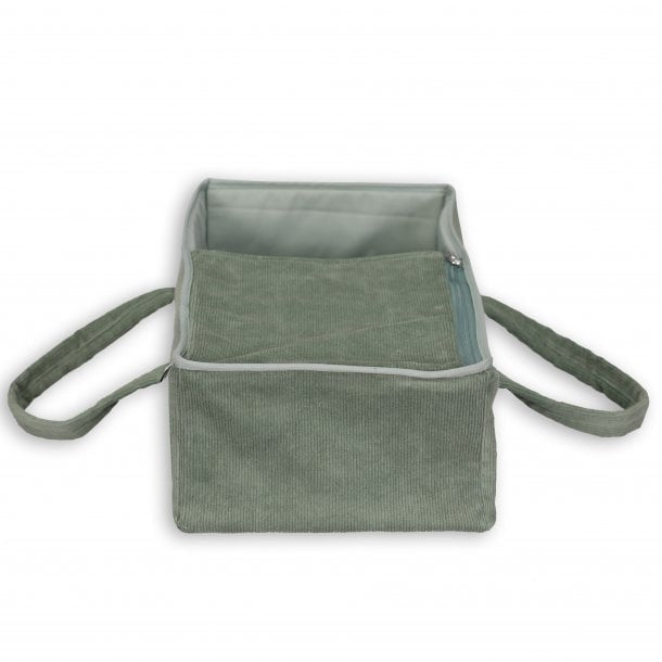 Reiswieg met dekbed en kussen, mint corduroy