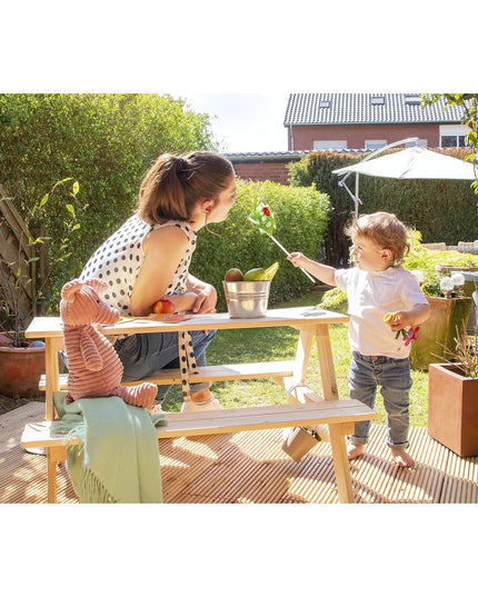 Kinderpicknickbank 'Nicki für 4', naturel