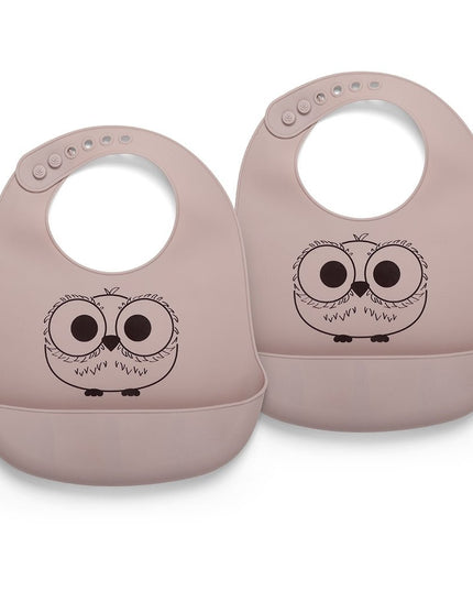 Alfie siliconen korte slabbetje 2-pack met print