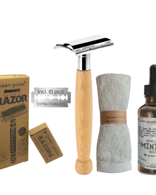 green-goose Scheerset met Scheerolie - Bamboe