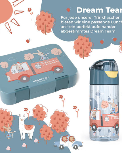 Children's water bottle, lightweight water bottle - fire brigade
