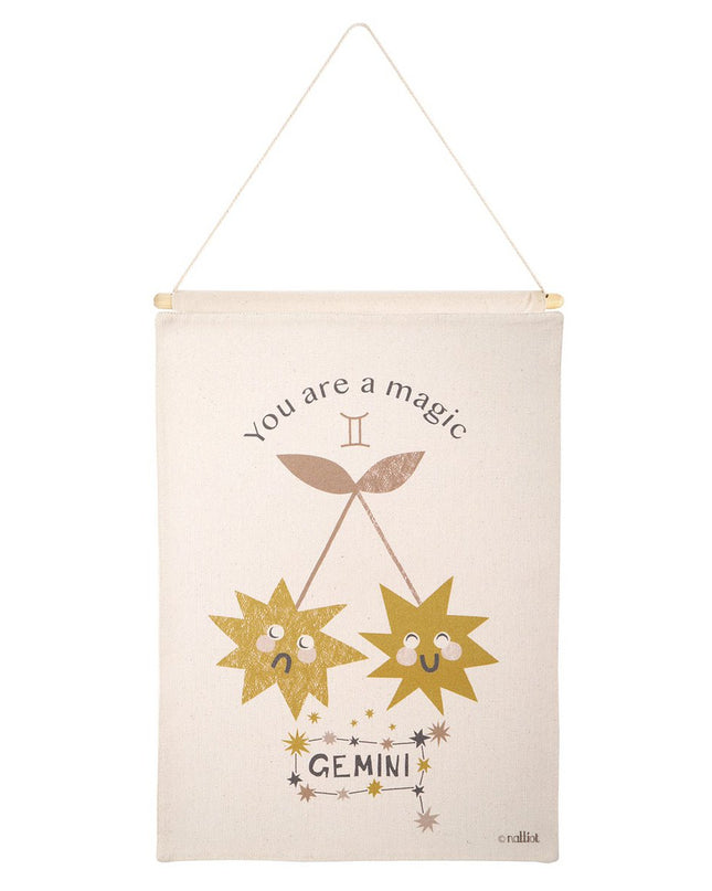 KLEINE TWEELINGEN kindermuurkunst sterrenbeeld Tweelingen - Wanddecoratie