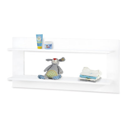 Startset 'Hilda & Riva' breed, wit, incl. wandplank4 delen: huisbed, brede commode, 2-deurs kledingkast, wandplank