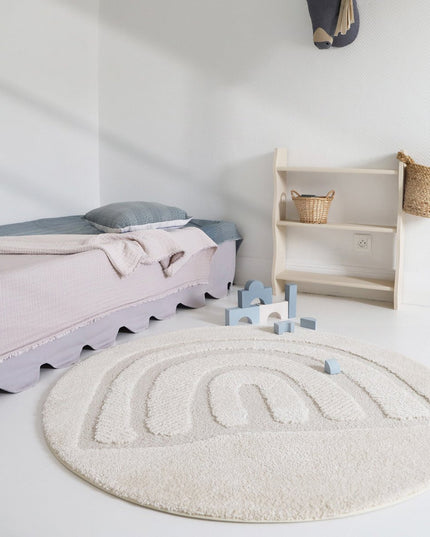 Rainbow Dream – Rond kinder tapijt vloerkleed met regenboogmotief