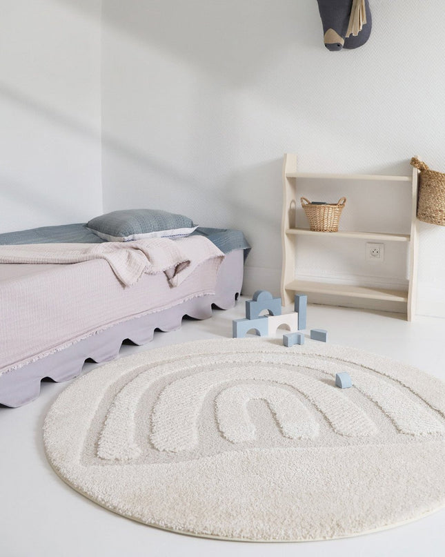 Rainbow Dream – Rond kinder tapijt vloerkleed met regenboogmotief