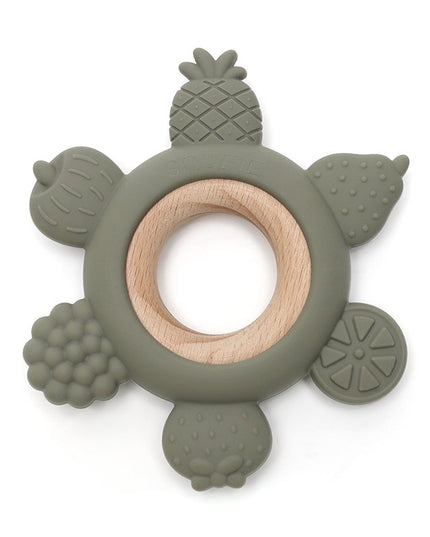 Zacht en hard | Fruit Punch Wood & Silicone Tentether | OLIVE