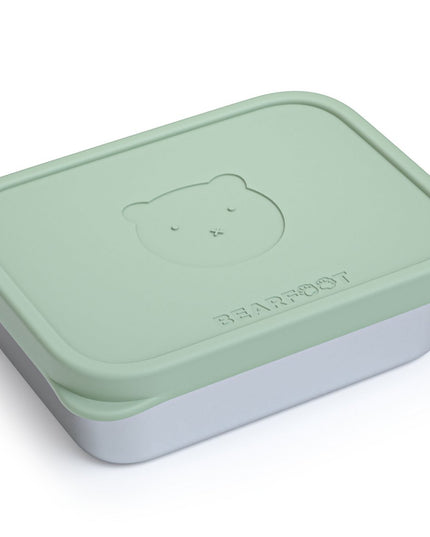 Kinder-Lunchbox aus Edelstahl mit Silikoneinsatz – Salbei