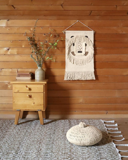 LEOPOLD – Handgeweven Kinderwanddecoratie - Wanddecoratie