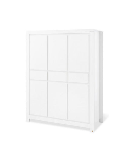 Startset 'Milk' extra breed groot, incl. wandplank4 delen: ledikant, extra brede commode, grote kledingkast, wandplank