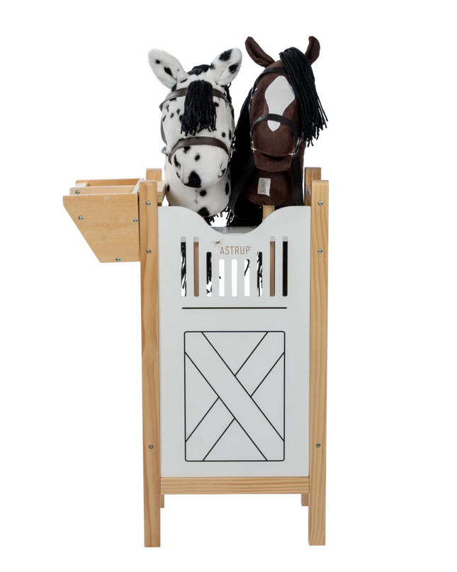 Paardenbox voor 2 Stokpaarden -Hobbyhorsing