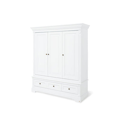 Startset 'Emilia' extra breed groot, incl. wandplank4 delen: ledikant, extra brede commode, grote kledingkast, wandplank