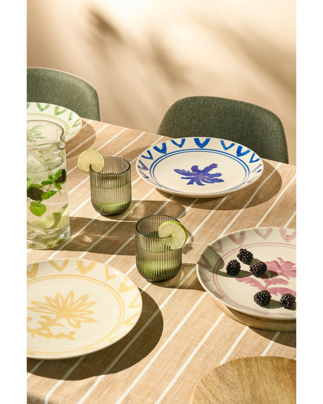 Alivo Tafelkleed - L250 x B140 cm - Organisch Katoen - Bruin, Wit