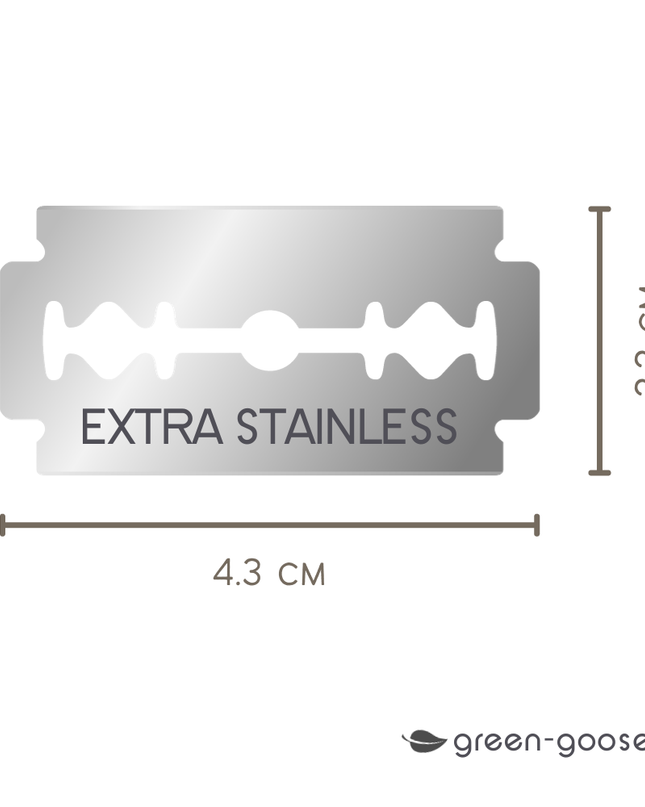 green-goose Klassiek Scheermes met Scheerzeep en Scheerkwast - Bamboe