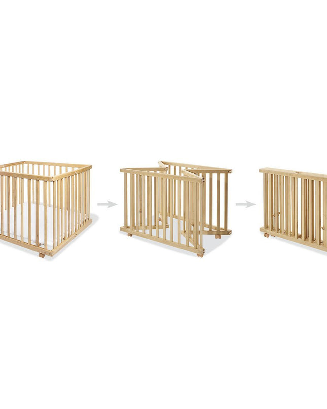 Babybox 'Lexus' groot, opvouwbaar, blank gelakt