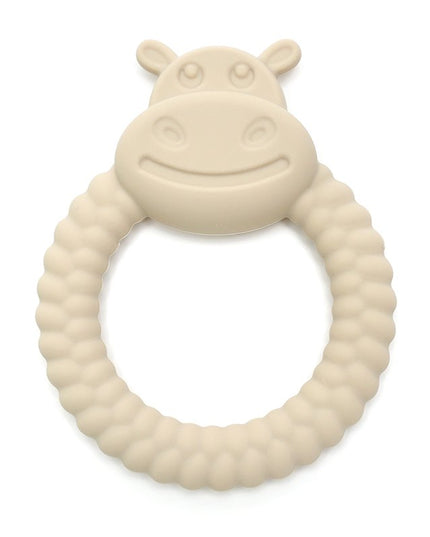 HIPPO | Soft Silicone Teething Toy | Sand | Bijtring