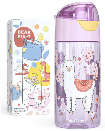 Children's water bottle, lightweight water bottle - llama