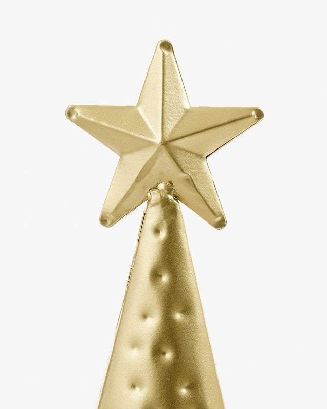 Decoratie Kerstboom - L15 x B8 x H68 cm - IJzer - Goud