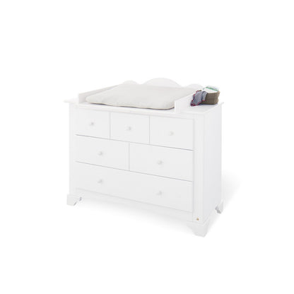 Startset 'Pino' breed groot met 3 deuren3 delen: ledikant, brede commode, grote kledingkast met 3 deuren