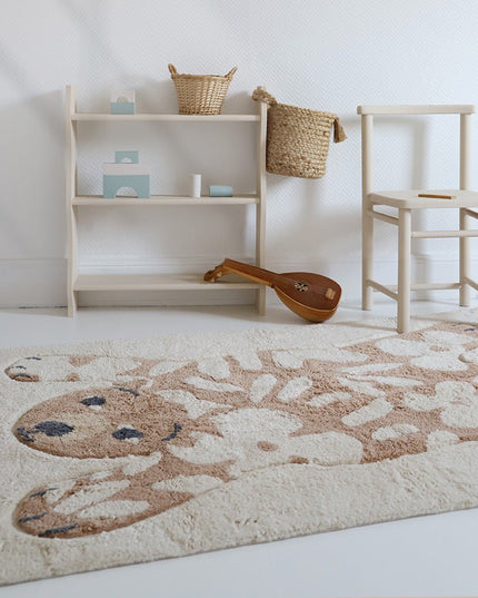 Flowerbear – Wasbaar katoenen vloerkleed voor kinderen