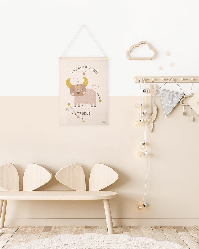 KLEINE STIER kindermuurkunst sterrenbeeld stier - Wanddecoratie