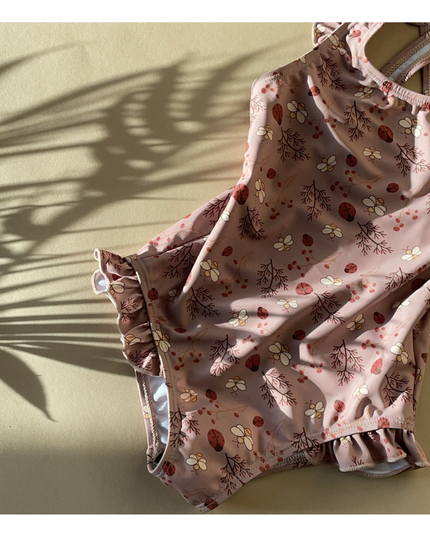 Ariel swim suit-Sand - Flower bee - uv bescherming - zomer26